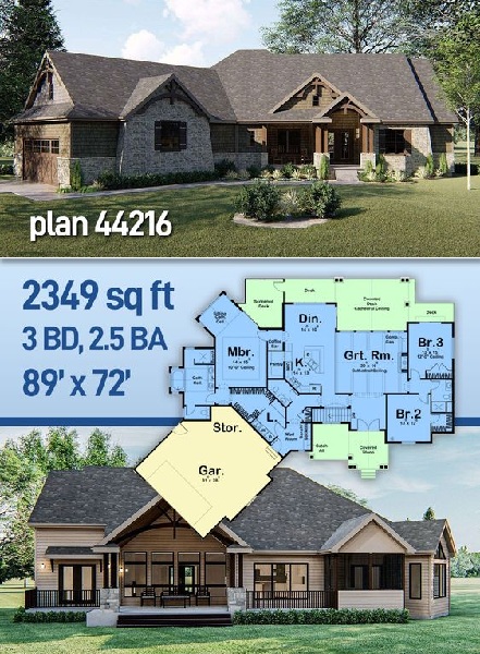 Rusty Ranch Style Home Plan