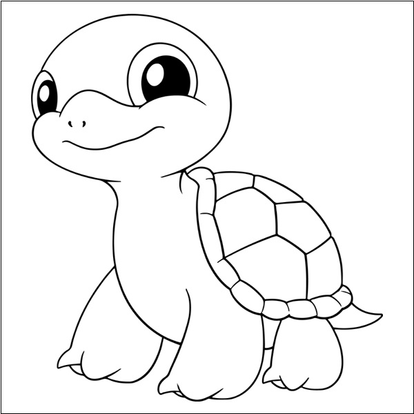 Tiny Turtle Coloring Page