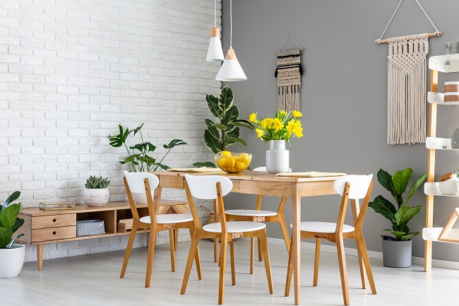 Warm Wooden Dining Table for Friendly Teas