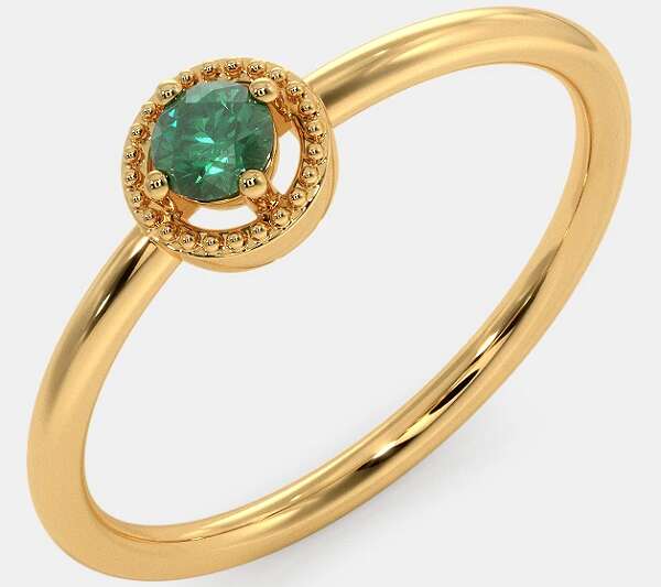 2 Grams Emerald Gold Ring