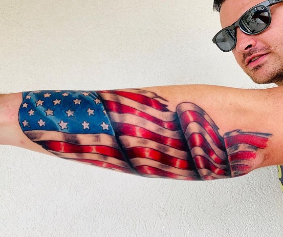 American Flag Cover Up Tattoo