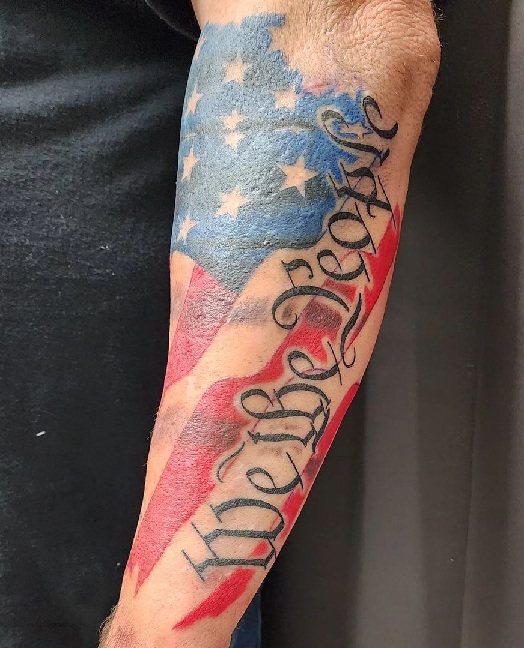American Flag Tattoo Ideas On The Forearm