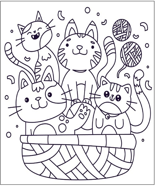free printable kitten coloring pages