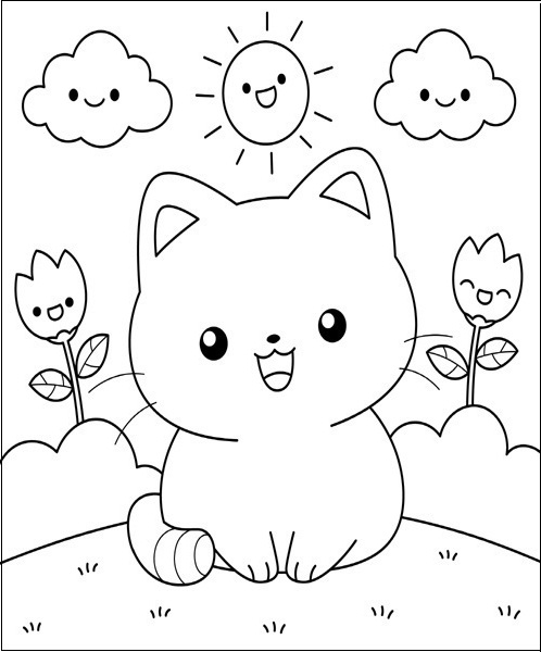 kitten pictures to color 