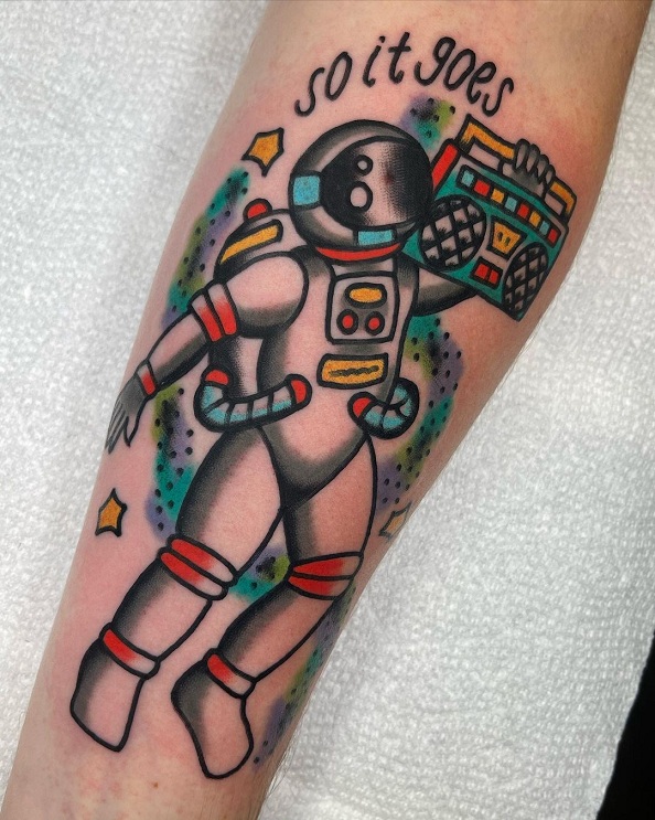 Funky Spaceman Tattoo Ideas
