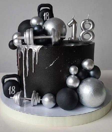 Gym Theme Cake For Boys 18th Birthday