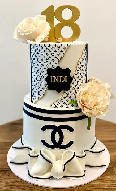 Luxury Theme Cake For 18th Birthday