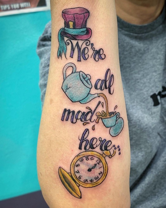 Mad Hatter Tea Party Tattoo