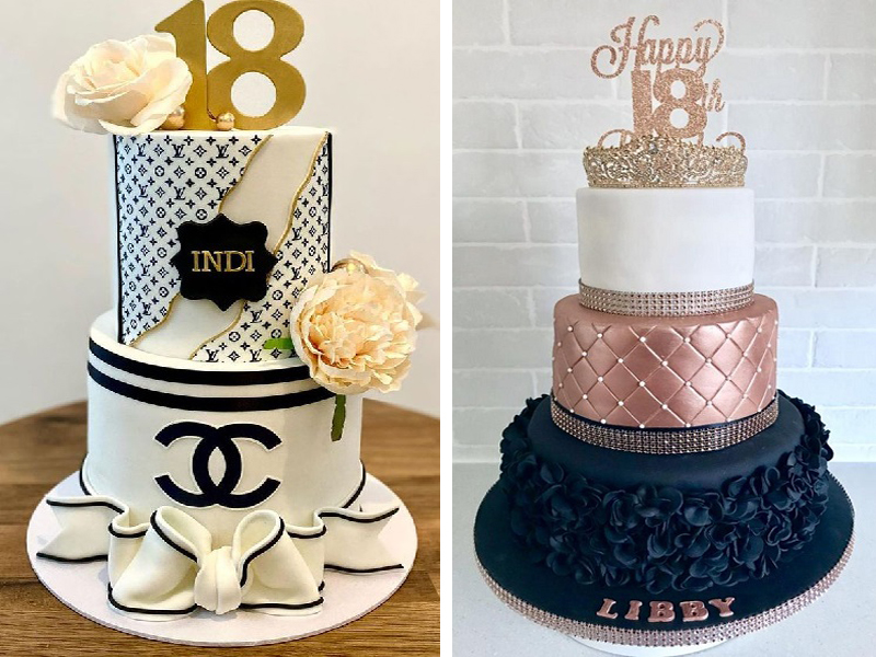 Simple And Glamorous 18th Birthday Cake Designs