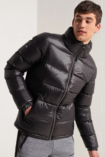 Superdry Leather Puffer Jacket
