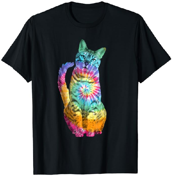 Tie Dye Cat T Shirt