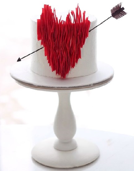 Arrow In Heart Cake
