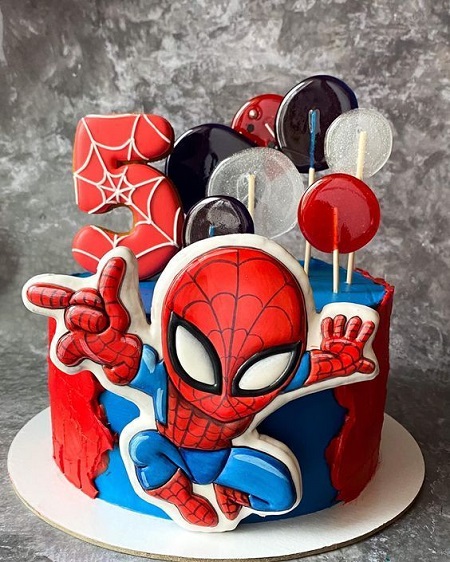 Baby Spiderman Cake Idea