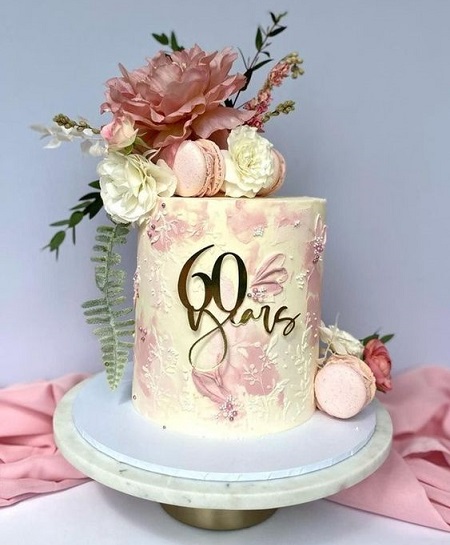 Beautiful Cake For 60th Birthday
