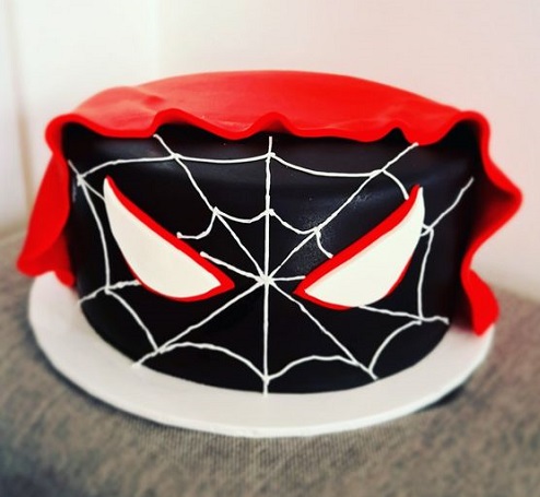 Black Spiderman Cake