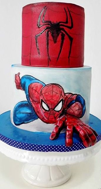 Crawling Spiderman Cake