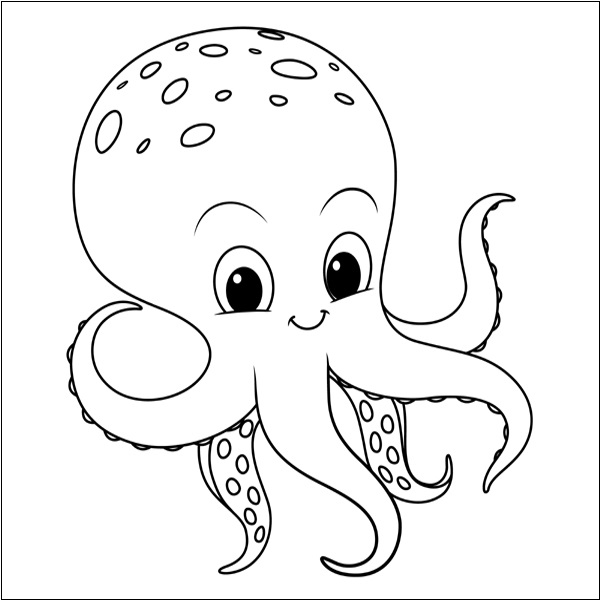 Octopus Coloring Pages: 15 Sheets of Underwater Adventure for Kids