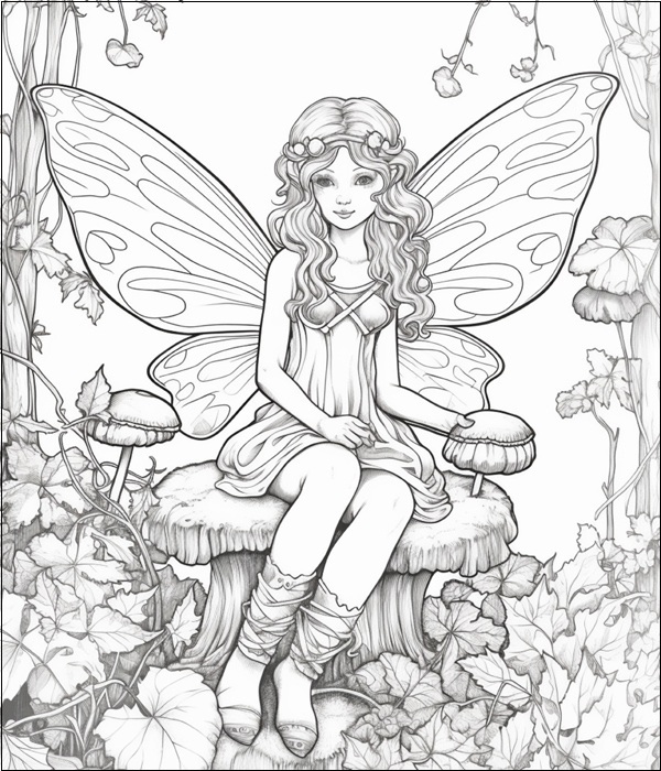 Fairy Sitting On A Mushroom 