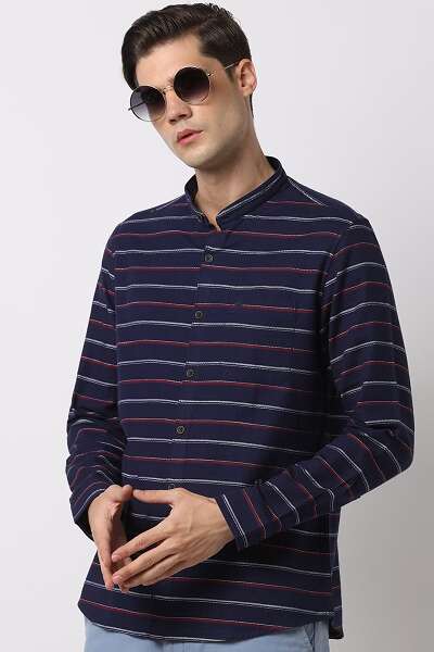 Horizontal Long Sleeve Striped Shirt