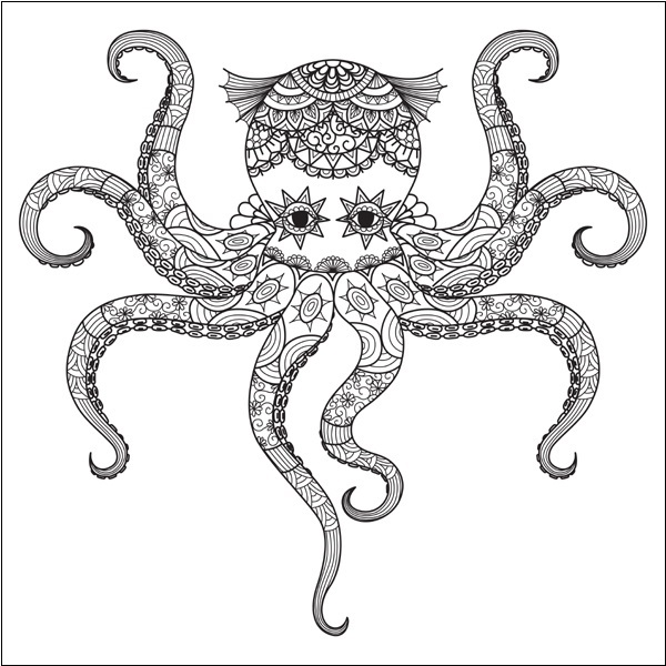 Mandala Octopus Coloring Page