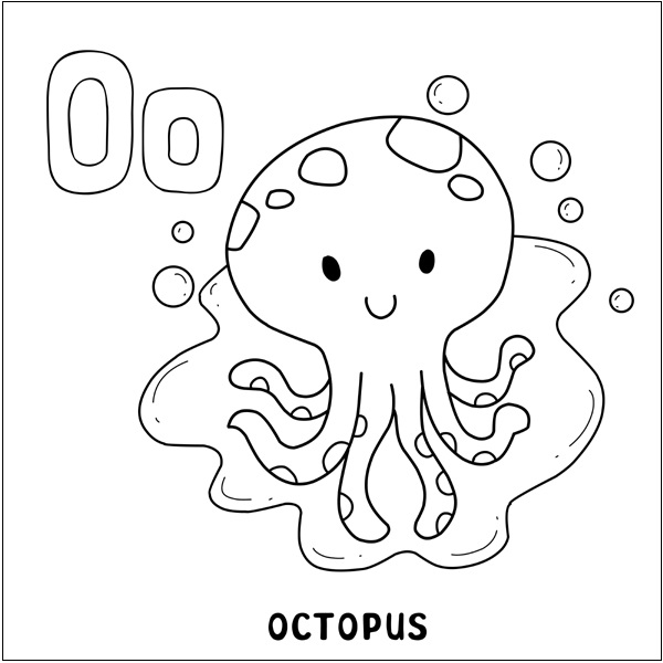 O Is For The Octopus Coloring Page