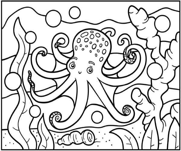 Octopus Pictures To Color