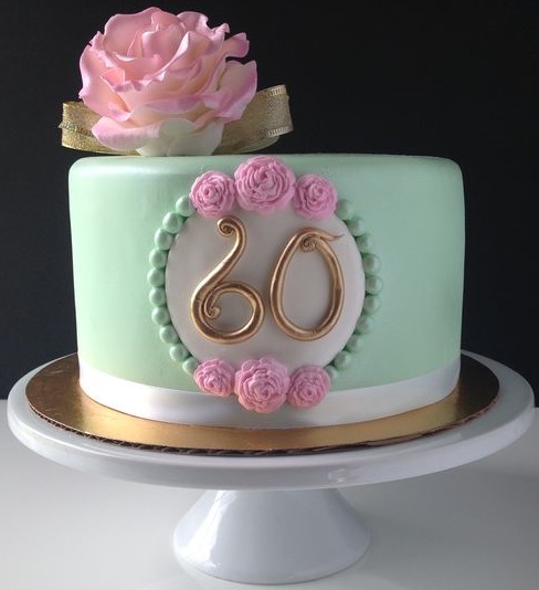 Pastel Cake For 60th Birthday