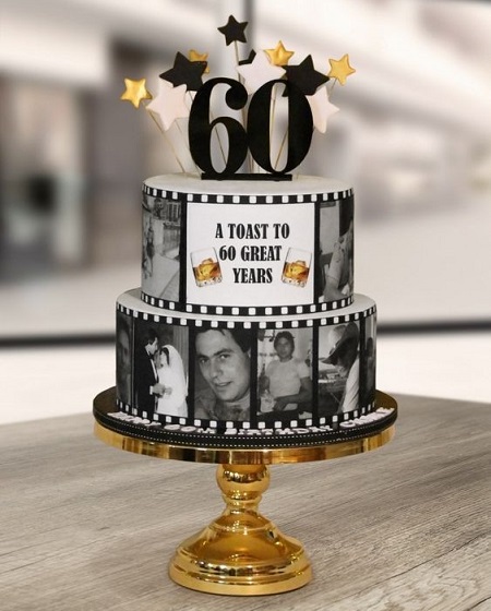 Photo Cake For 60th Birthday