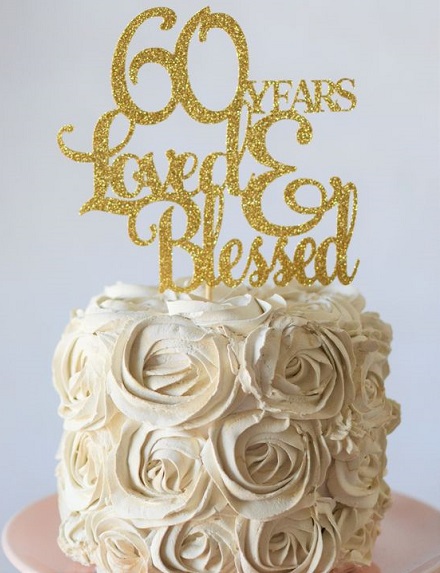 Rosette Cake For 60th Birthday