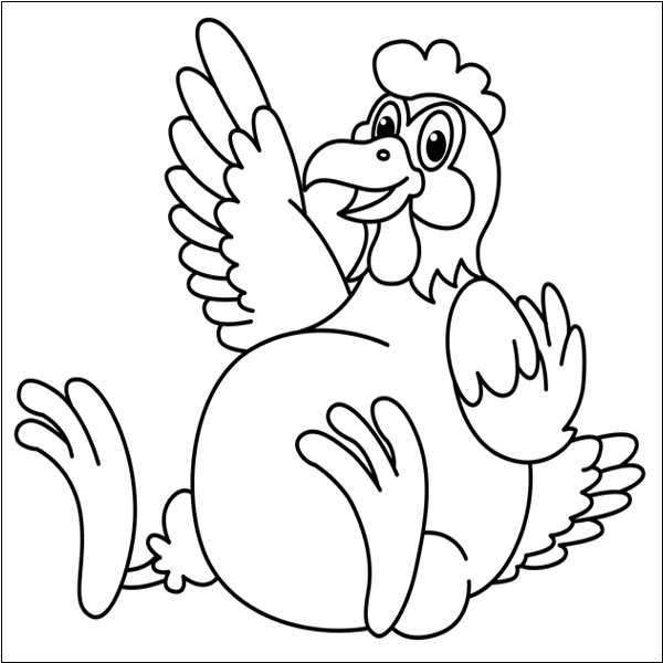 Silly chicken printable picture