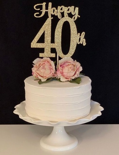 Simple 40th Birthday Cake