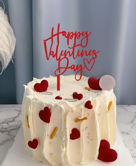 Simple Valentine’s Day Cake