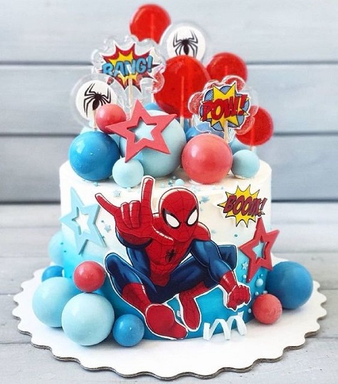 Spiderman Action Cake Design