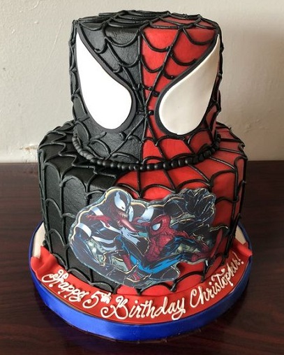 Spiderman Vs Venom Cake Design