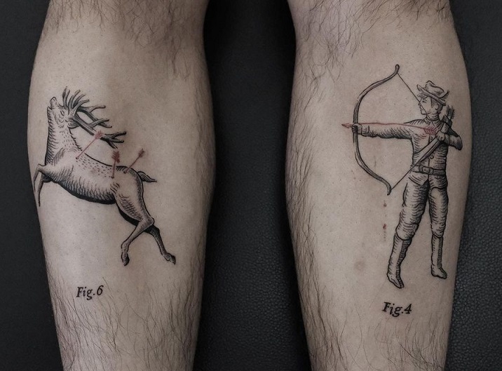 Unique Bow Hunting Tattoos