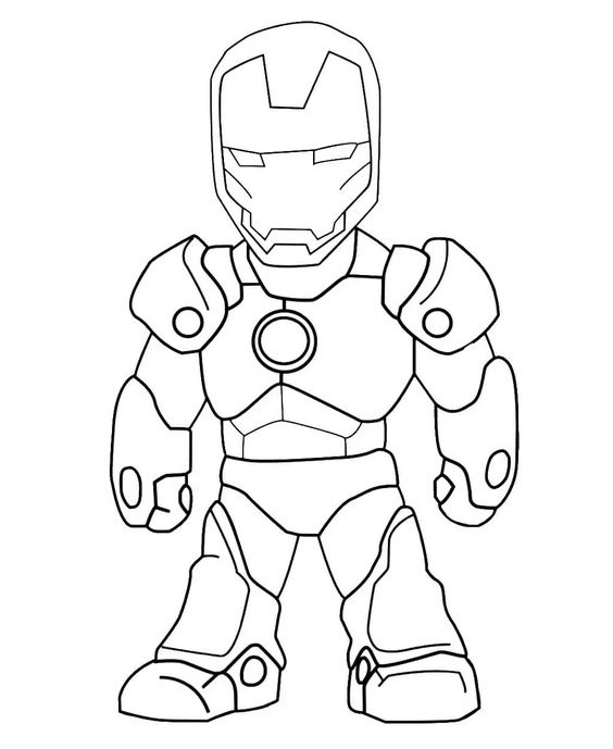 Baby Iron Man Coloring Page