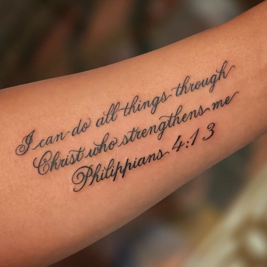 Bible Verse Tattoos For Guys In Cursive