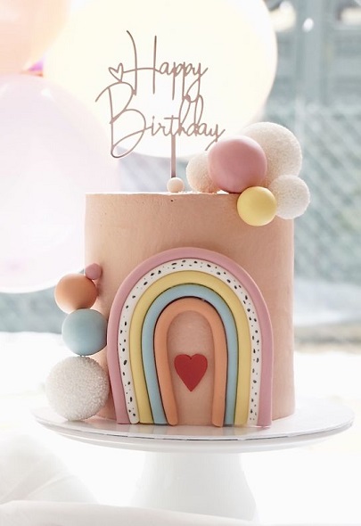 Boho Rainbow Cake
