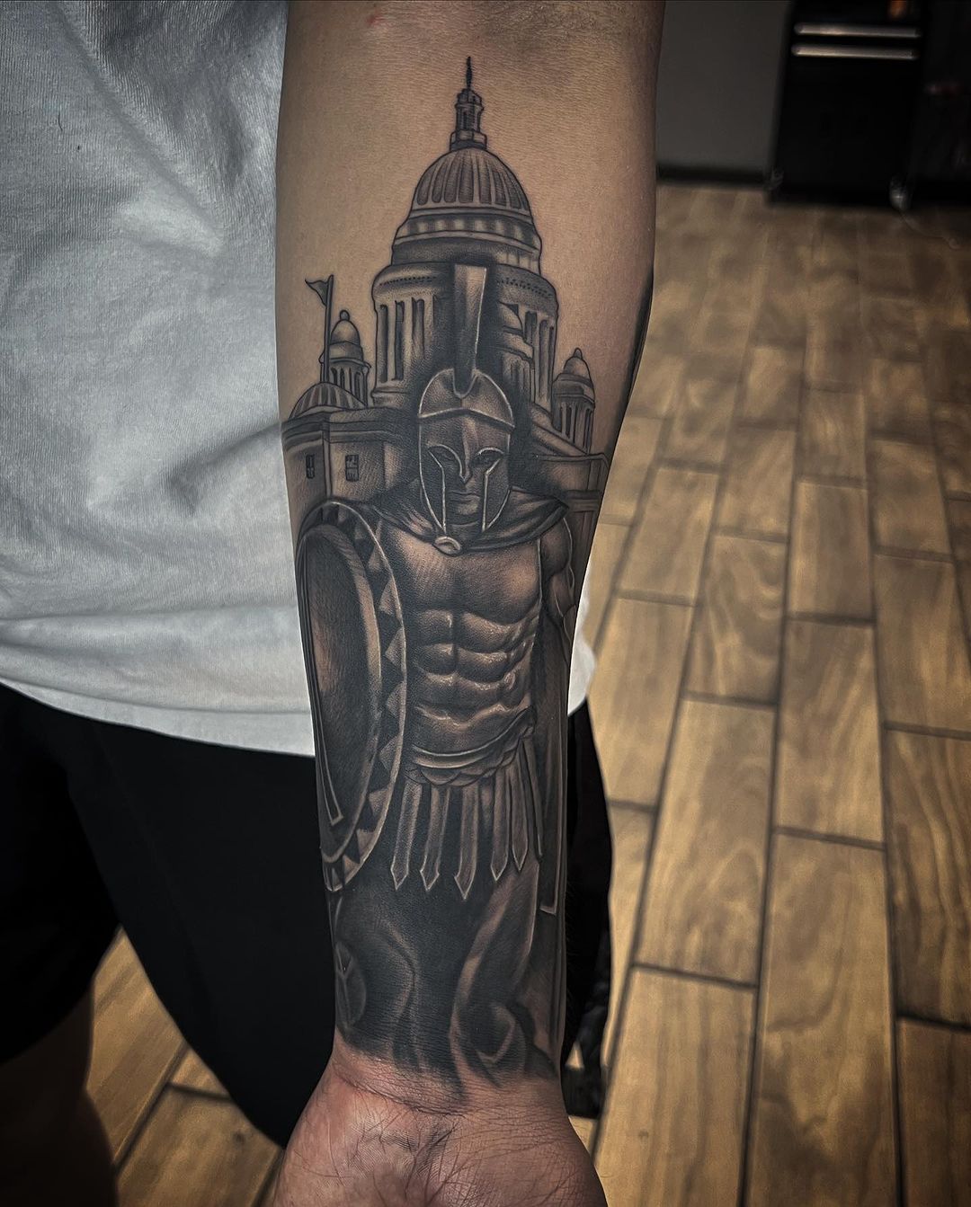 Bold Spartan Gladiator Tattoo