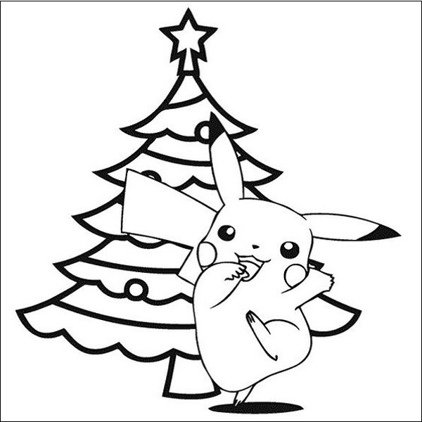 Christmas Pikachu Color Paper