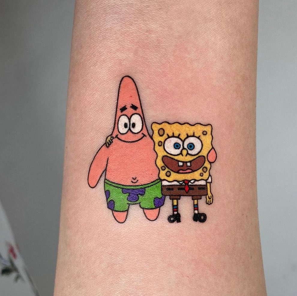 Friendly Sponge Bobpatrick Tattoo