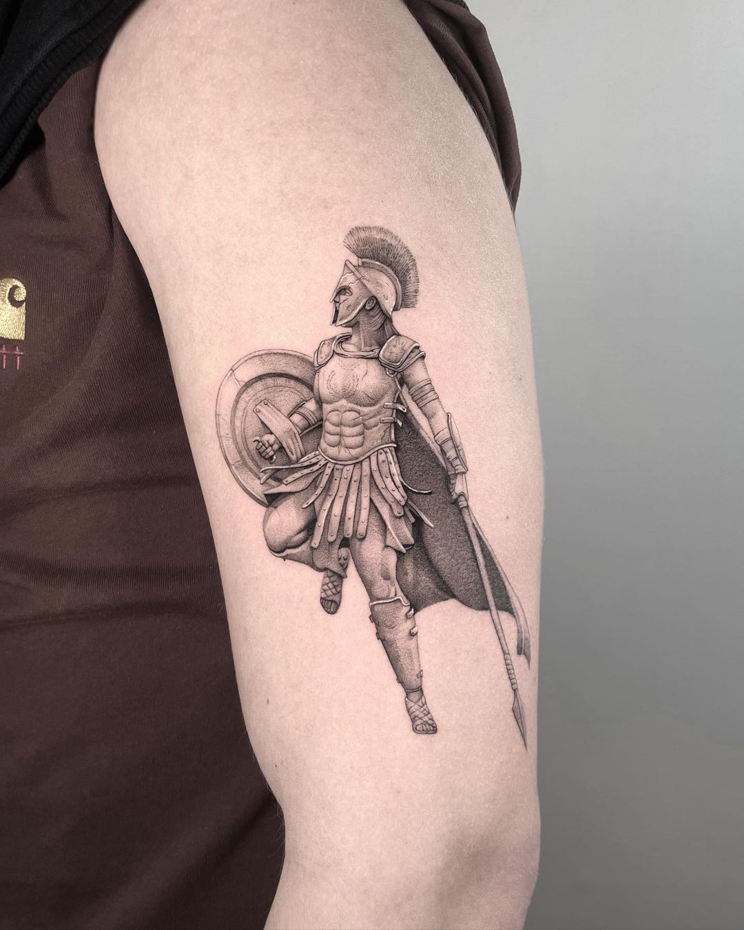 Gorgeous Spartan Soldier Tattoo