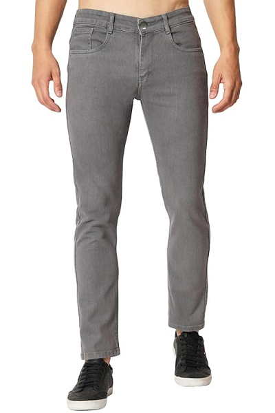 Grey Colour Jeans Pants Matching Shirt