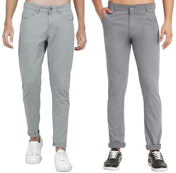 Grey Cotton Pant Combination Shirt