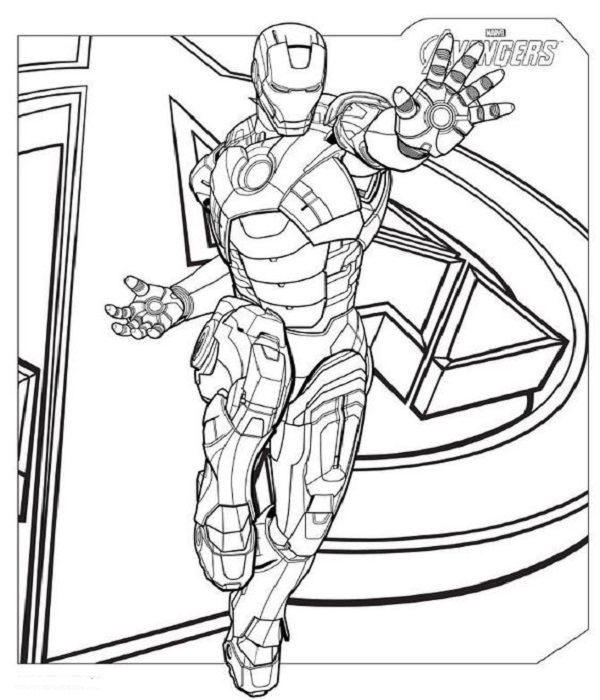 Ironman Avengers Coloring Page