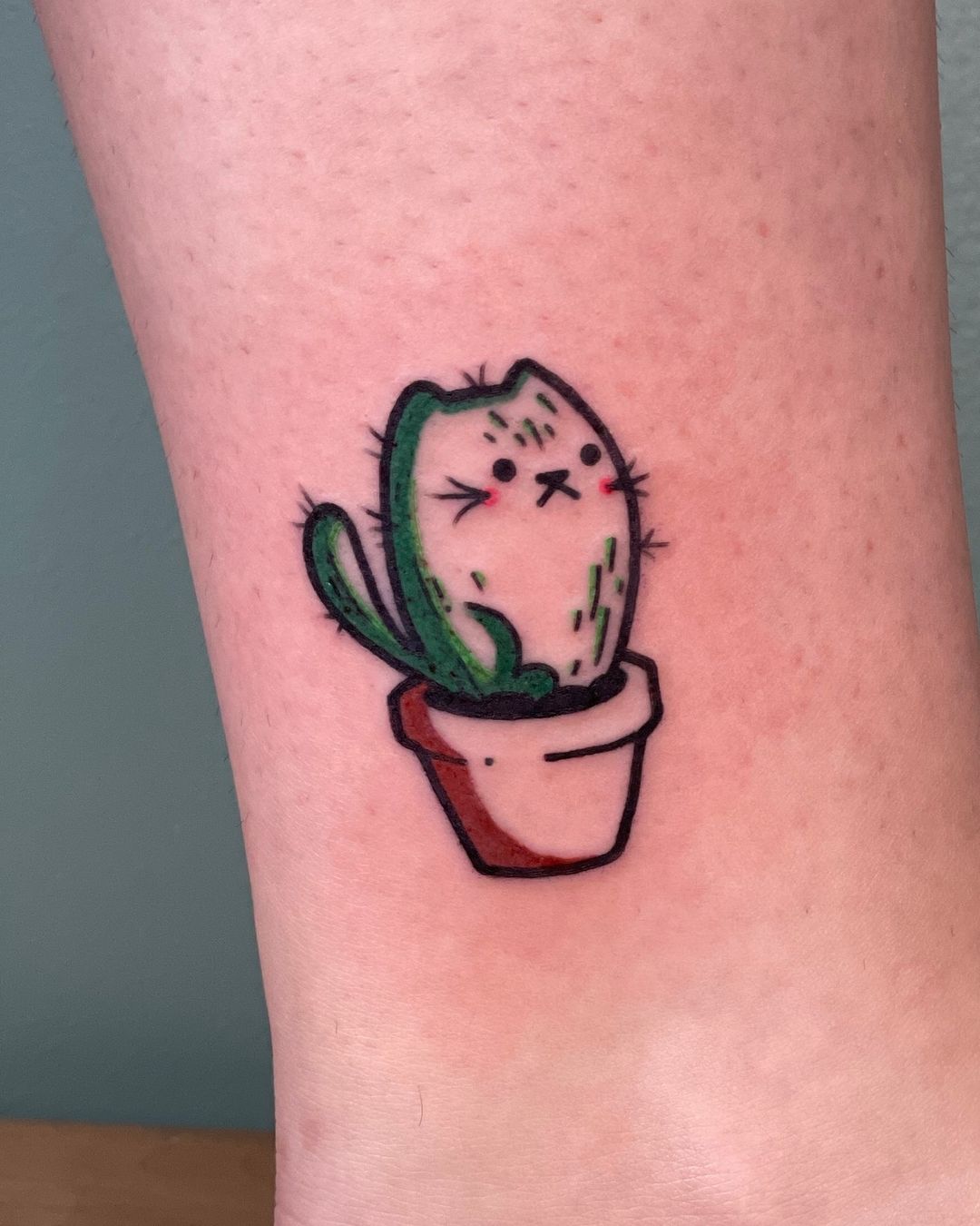 Kitty Cactus Tattoo