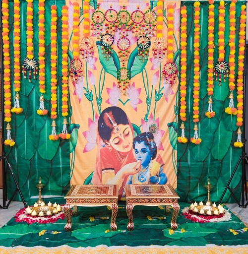 Krishna Theme Annaprasan Decoration