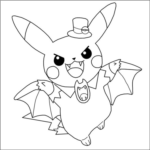 Pikachu Halloween Drawing