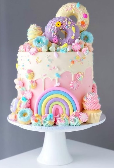 Rainbow Candy Cake Design