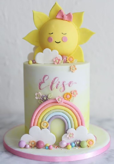 Rainbow Sunshine Cake